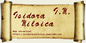 Isidora Miloica vizit kartica